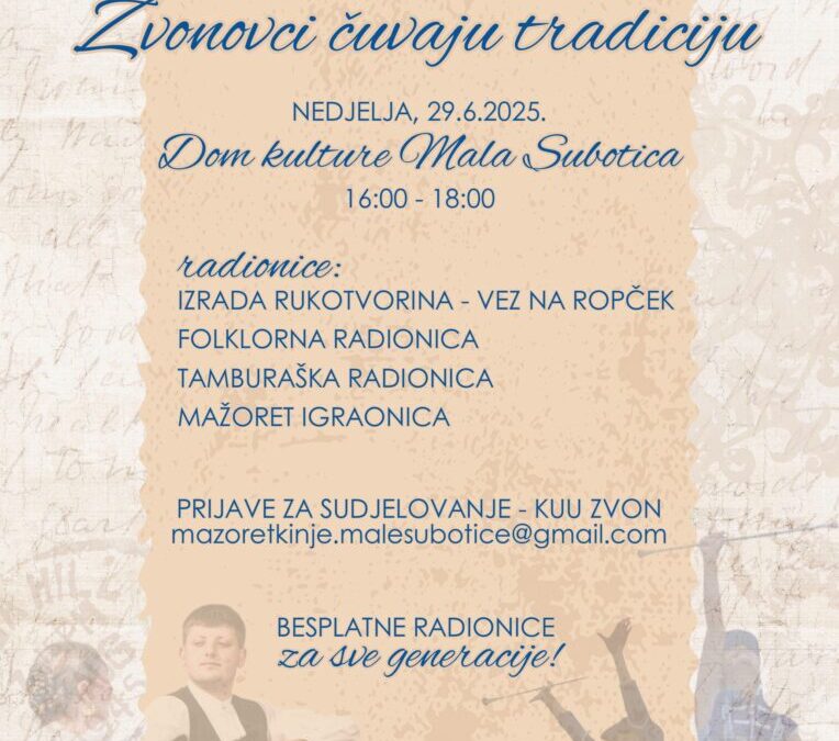 KUU Zvon poziva mještane na besplatne radionice