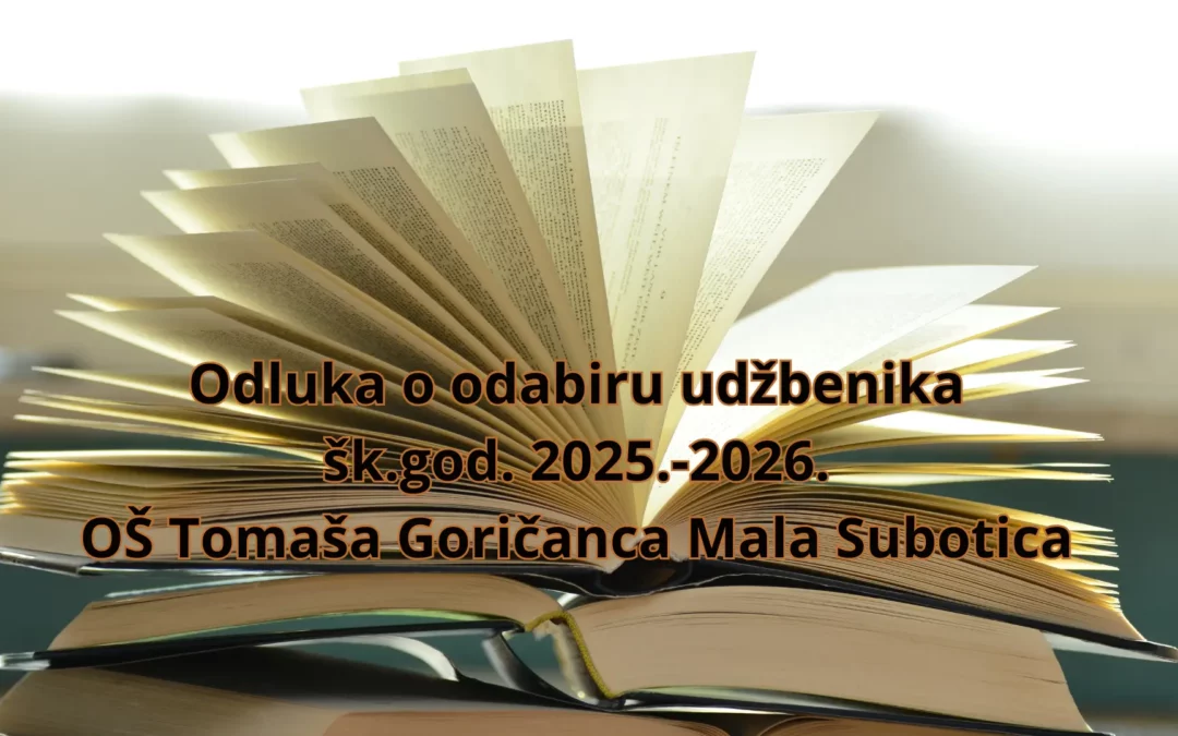 Odluka o odabiru udžbenika
