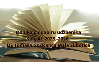 Odluka o odabiru udžbenika